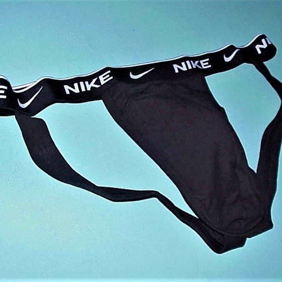 A NEW RARE NIKE DRI-FIT BLACK, SWIMMER'S JOCKSTRAP SOFT STRETCH POUCH IN SIZE XL - Picture 4 of 4